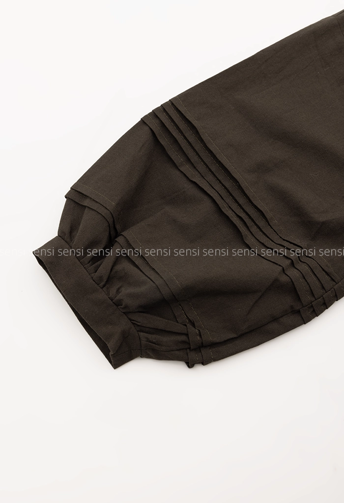 شومیز لینن آستین کرکره کد1005358